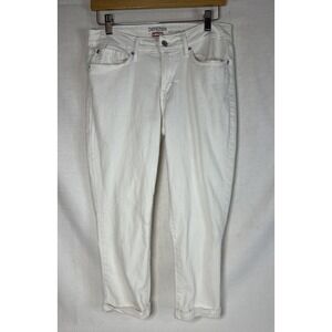 Denizen Levis Modern Crop White Cuffed Jeans Women's Size 10